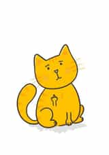 Funny Cheeky Cat Pet Card created by Leanneco.Studio