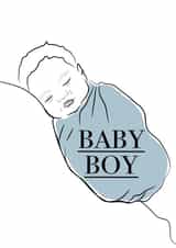 Cute new baby boy card created by Gyloillustrations