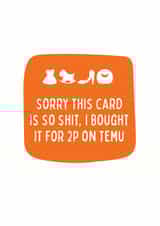Funny Birthday Card - Temu - Shit created by @Laura Lonsdale Designs