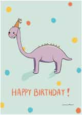 Cute Dinosaur Birthday Card created by Sam Musa