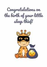 Sleep Thief New Baby Card created by Michelle Davison