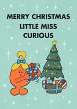 Cute Christmas Card - Little Miss Curious - Mr. Men created by Mr. Men