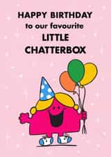 Cute Birthday Card - Little Miss Chatterbox - Mr. Men created by Mr. Men