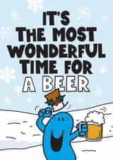 Funny Christmas Card - Mr. Men - Most Wonderful Time For A Beer created by Mr. Men