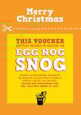 Merry Christmas - time for an Egg Nog Snog created by LOVEDAY DESIGNS on Thortful