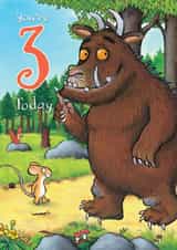 Gruffalo 3rd Birthday Card - You're 3 Today! created by Danilo