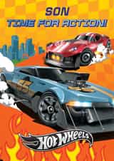 Hot Wheels Birthday Card for Son – Time for Action! created by Danilo