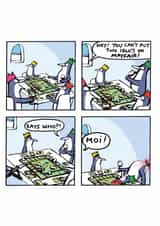 Funny Cartoon Christmas Card - Penguin Monopoly - Igloos On Mayfair created by Cardinky