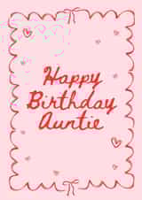 Pretty Birthday Card - Auntie - Bows created by ERC Design