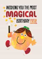 Cute Birthday Card - Little Miss Magic - Mr. Men created by Mr. Men