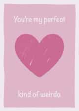 Perfect Anniversary card for your perfect weirdo. created by Bianca Crew Designs