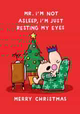 Funny Christmas Card - Mr Lazy - Mr. Men created by Mr. Men