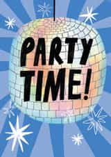 Fun Birthday Card - Party Time - Disco Ball created by studionough