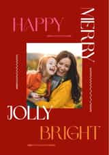 Personalised Christmas Photo Card created by Owl and Toad - Classic Christmas Card - Modern Typography