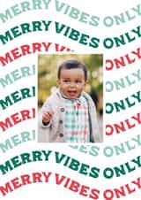 Modern Christmas Card - Merry Vibes Only created by Laura Bercovich