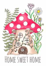 Cute New Home Card - Toadstool - Woodland created by Whimsical Witchcraft