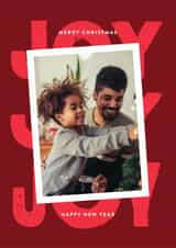 Personalised Christmas Photo Card created by Shari Margolin Design - Modern Christmas Card - Joy - Happy New Year