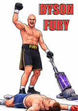 Funny Tyson Fury card created by C.W ILLUSTRATIONS