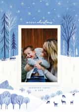 Personalised Christmas Photo Card created by Sabrin Deirani - Arty Christmas Card - Winters Scene - Night Sky