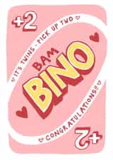 Funny New Baby Card - Uno - Twins created by Running with Scissors