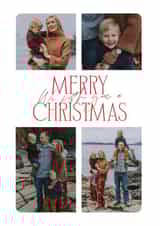 Personalised Christmas Photo Card created by Owl and Toad - Classic Christmas Card - Minimal Photo Card - We Wish You A Merry Christmas