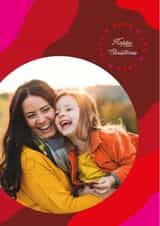 Personalised Christmas Photo Card created by Owl and Toad - Arty Christmas Card - Colourful Photo Frame - Hope And Joy