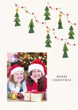 Personalised Christmas Photo Card created by Vivian Yiwing - Cute Christmas Card - Christmas Tree Garland