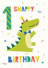 Cute Birthday Card - 1st - Crocodile created by Sofia Ossman