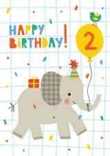 Cute Birthday Card - 2nd - Elephant created by Sofia Ossman