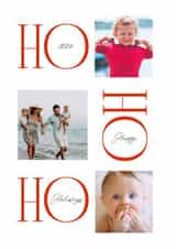 Personalised Christmas Photo Card created by Cindy Reynolds - Classic Christmas Card - Ho Ho Ho - Modern Typography