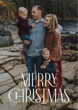 Personalised Christmas Photo Card created by Owl and Toad - Classic Christmas Card - Large Modern Photo Card