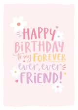 Birthday Card for Friend, Best Friend, Forever Friend, Bestie, Friendship Card created by Kreate Paper Co.