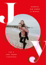 Personalised Christmas Photo Card created by Owl and Toad - Classic Christmas Card - Joy