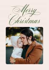 Personalised Christmas Photo Card created by Owl and Toad - Classic Christmas Card - Pretty Pink Frame