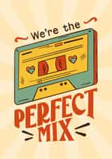Cute Valentine's Day Card - Cassette Tape - Perfect Mix created by Purva Chawan