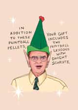 Funny Christmas Card - Dwight Schrute from the Amercian Office created by Studio Smallpiece