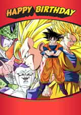 Dragon Ball Z Birthday Card – Action-Packed Anime Celebration created by Danilo
