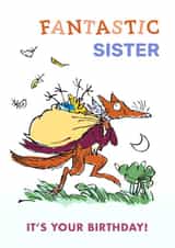 Fantastic Mr. Fox Birthday Card – Sister created by Danilo