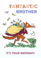 Fantastic Mr. Fox Birthday Card – Brother created by Danilo