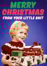 Funny Christmas Card - Little Shit created by Dean Morris Cards