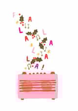 Fa La La Christmas Radio Card created by Jade Fisher