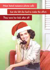 Funny Christmas Card - Mum Calling Her Kids created by Quitting Hollywood