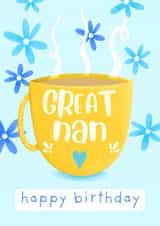 Cute Birthday Card - Teacup - For Great Nan created by Sian Moore Illustration