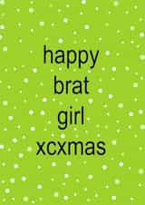 Fun Christmas Card - Brat Girl - Charli XCX created by Cards from Designers
