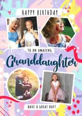 Personalised Birthday Photo Card created by Little Mono - Cute Birthday Card - Amazing Granddaughter