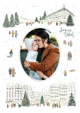 Personalised Christmas Photo Card created by Jenna Holcomb - Pretty Christmas Card - Joyeux Noel