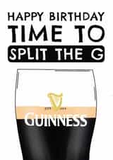 Funny Birthday Card - Split The G - Guinness created by Aussie Studios