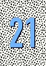 Classic Birthday Card - 21st - Polka Dots created by Hey Ves Designs
