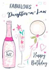 Classic Birthday Card - For Daughter-In-Law - Fizz created by Katie Phythian Design