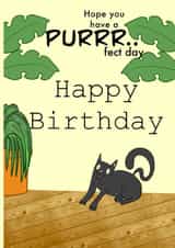 Cute birthday card for the cat/plant lovers created by Asenna Emre